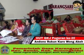 HUT GKJ (Gereja Kristen Jawa) Pugeran yang ke-20